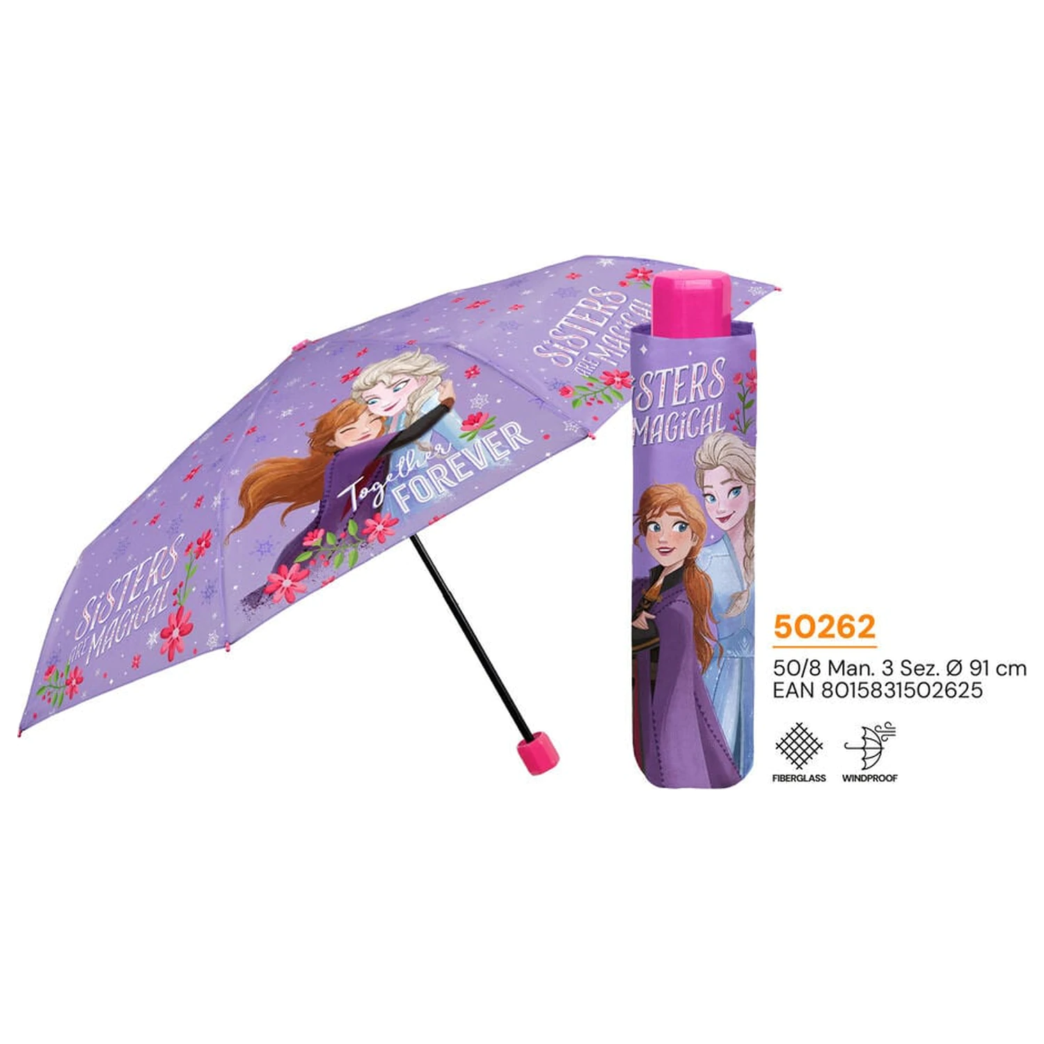 Disney Frozen manueller Regenschirm 50 cm Produktfoto