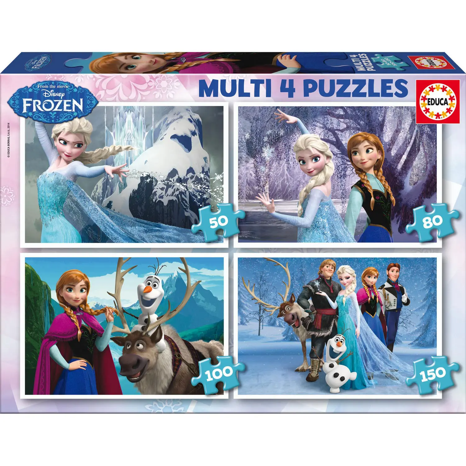 Disney Frozen Multi Puzzle 50-80-100-150St termékfotó