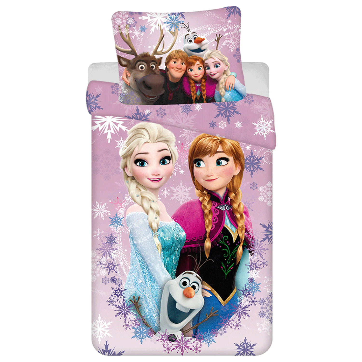 Disney Frozen Rosa-lila Bettbezug Produktfoto