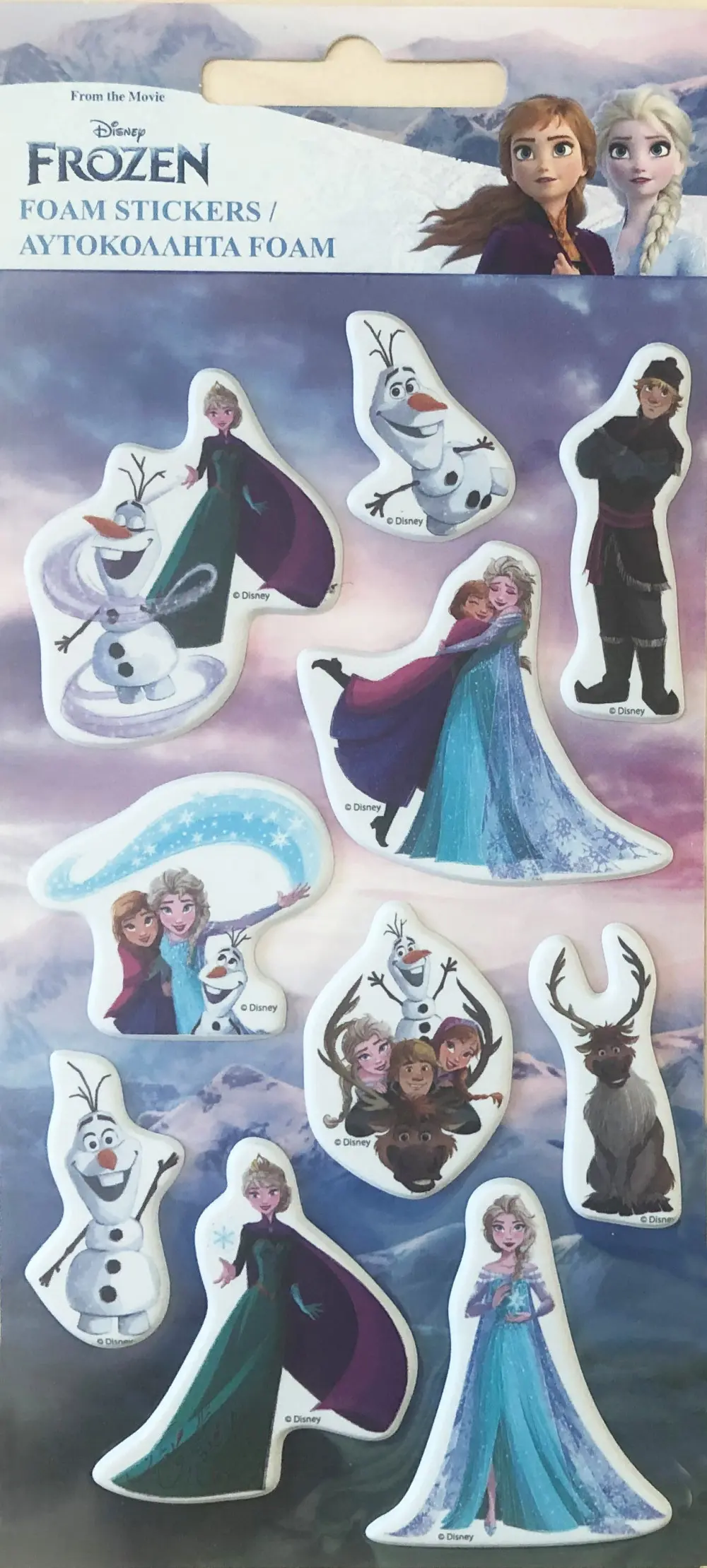 Disney Frozen Puffy Schaumstoff Aufkleber-Set Produktfoto