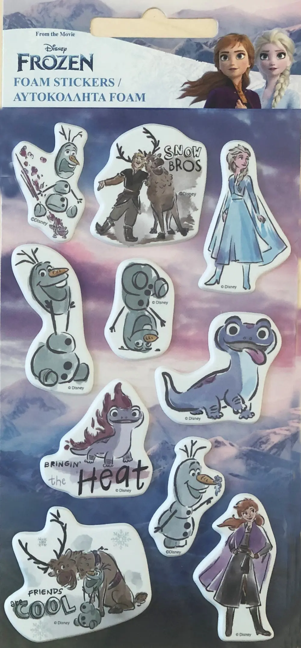 Disney Frozen Puffy Foam Aufkleber Set Produktfoto