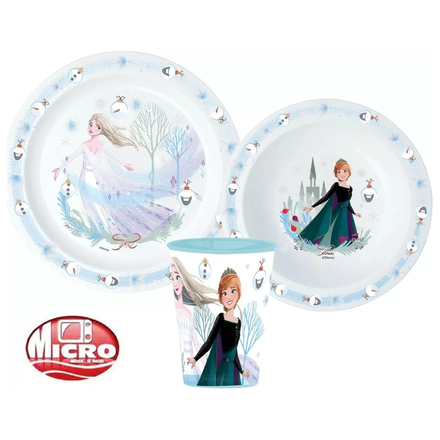 Disney Frozen Royally Cool Weihnachten Schürze und Plastik Essgeschirr Set Produktfoto
