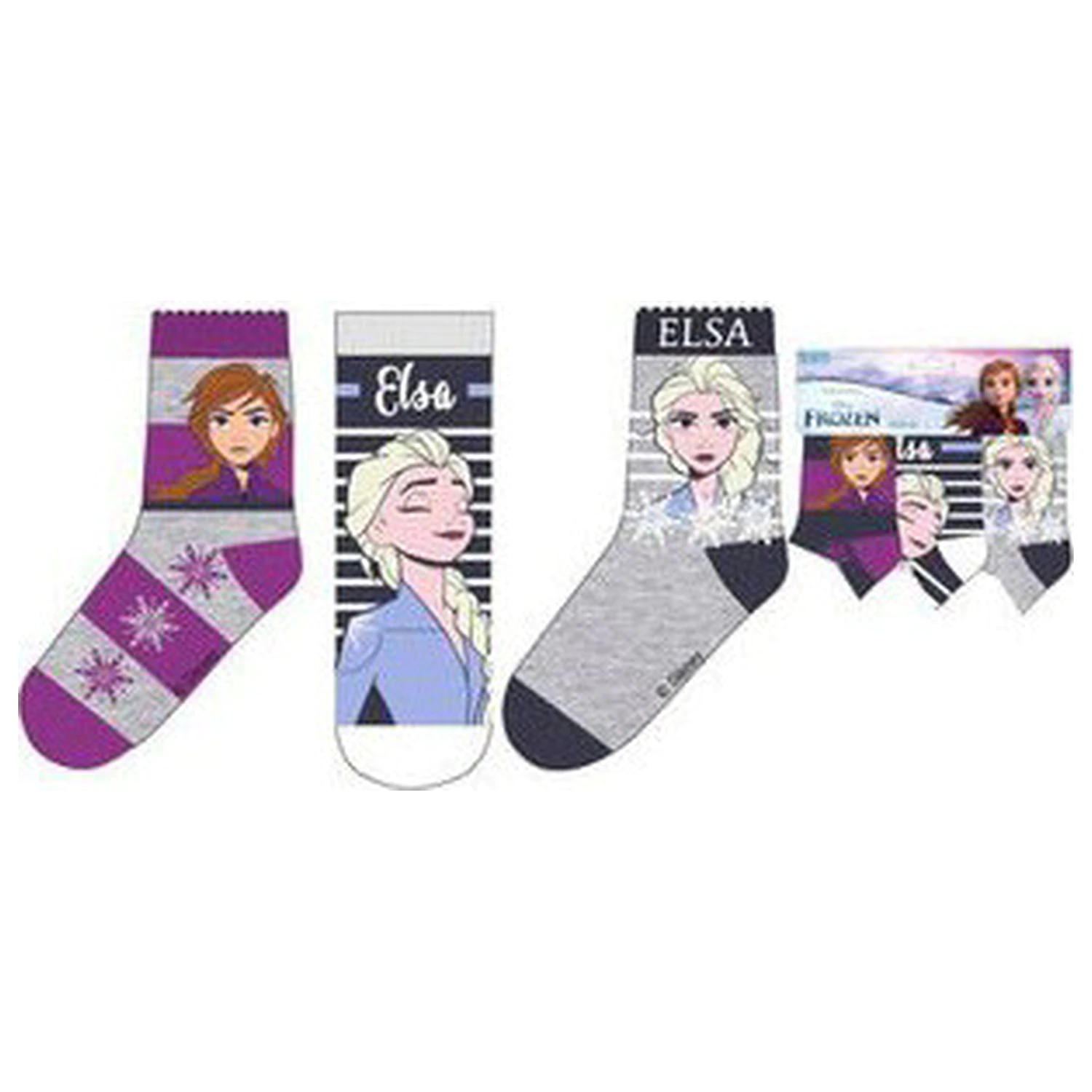 Disney Frozen Sisters Grau Kinder Socken 31/34 Produktfoto