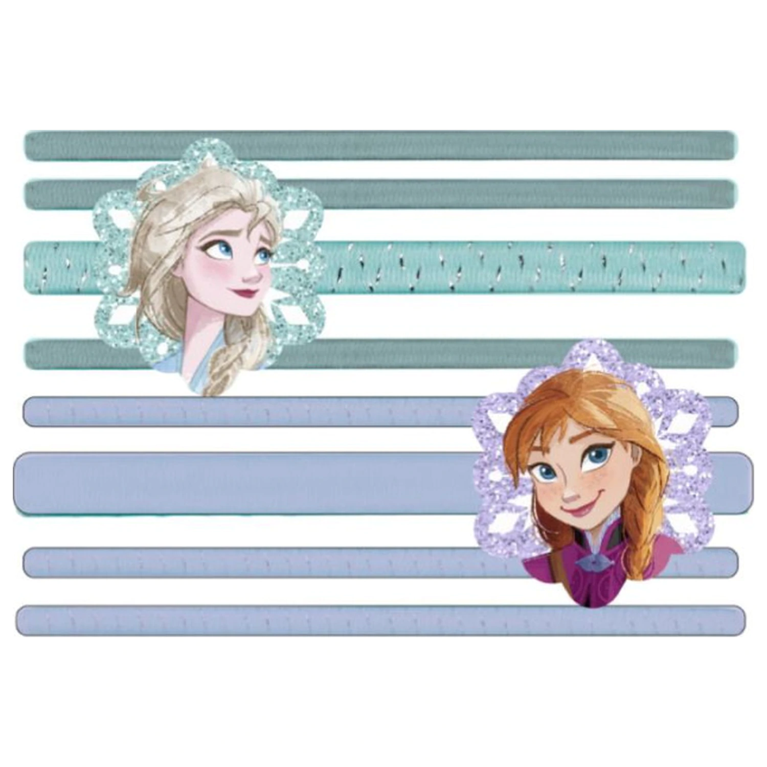 Disney Frozen Snowflakes Haargummis Set 8 Stück Produktfoto