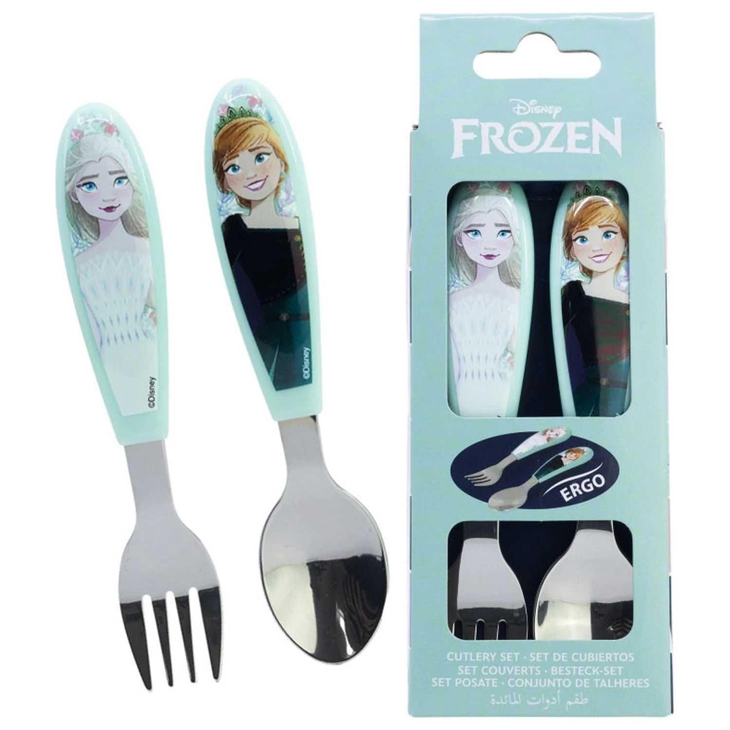 Disney Frozen Snowy Tale Metall Ergo Besteckset - 2 Teile Produktfoto