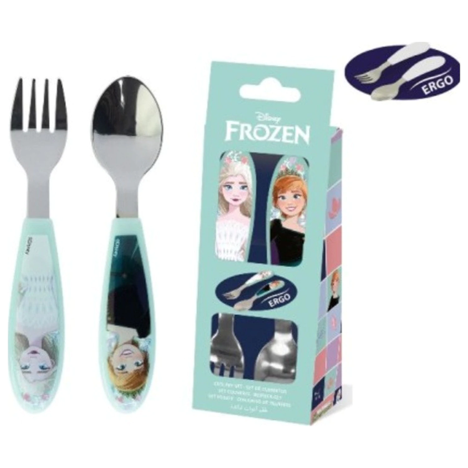 Disney Frozen Snowy Tale Metall Ergo Besteckset - 2 Teile Produktfoto
