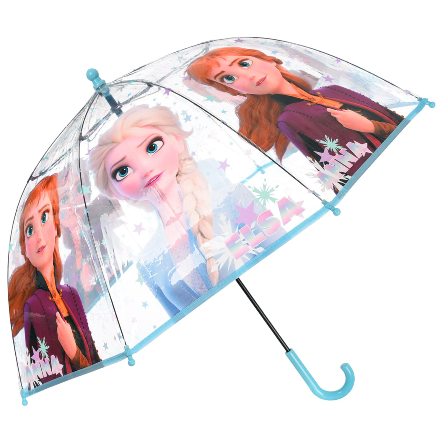 Disney Frozen Stars Kinder transparenter Regenschirm Produktfoto