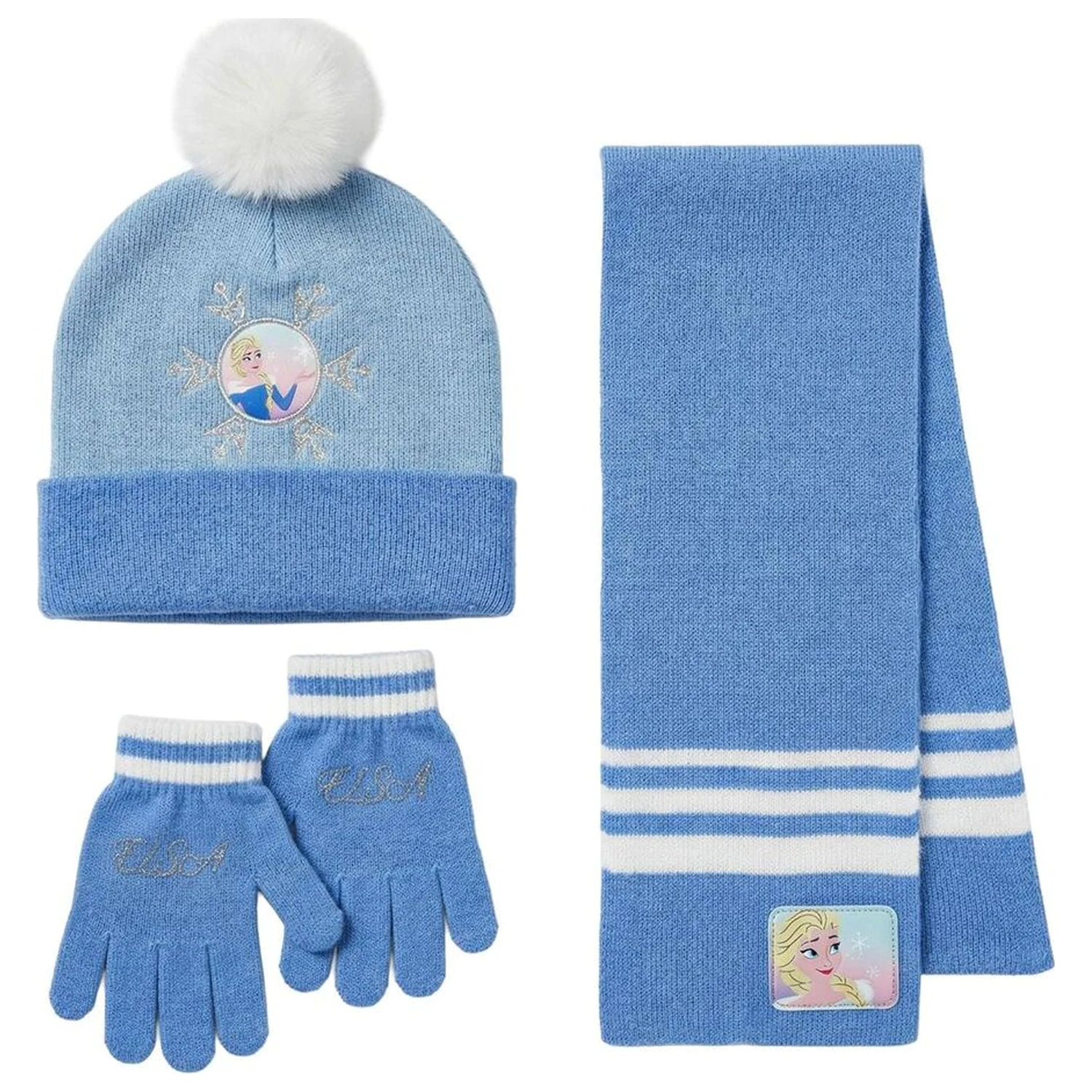 Disney Frozen Winter Set Schlauchschal Mütze Handschuhe Produktfoto