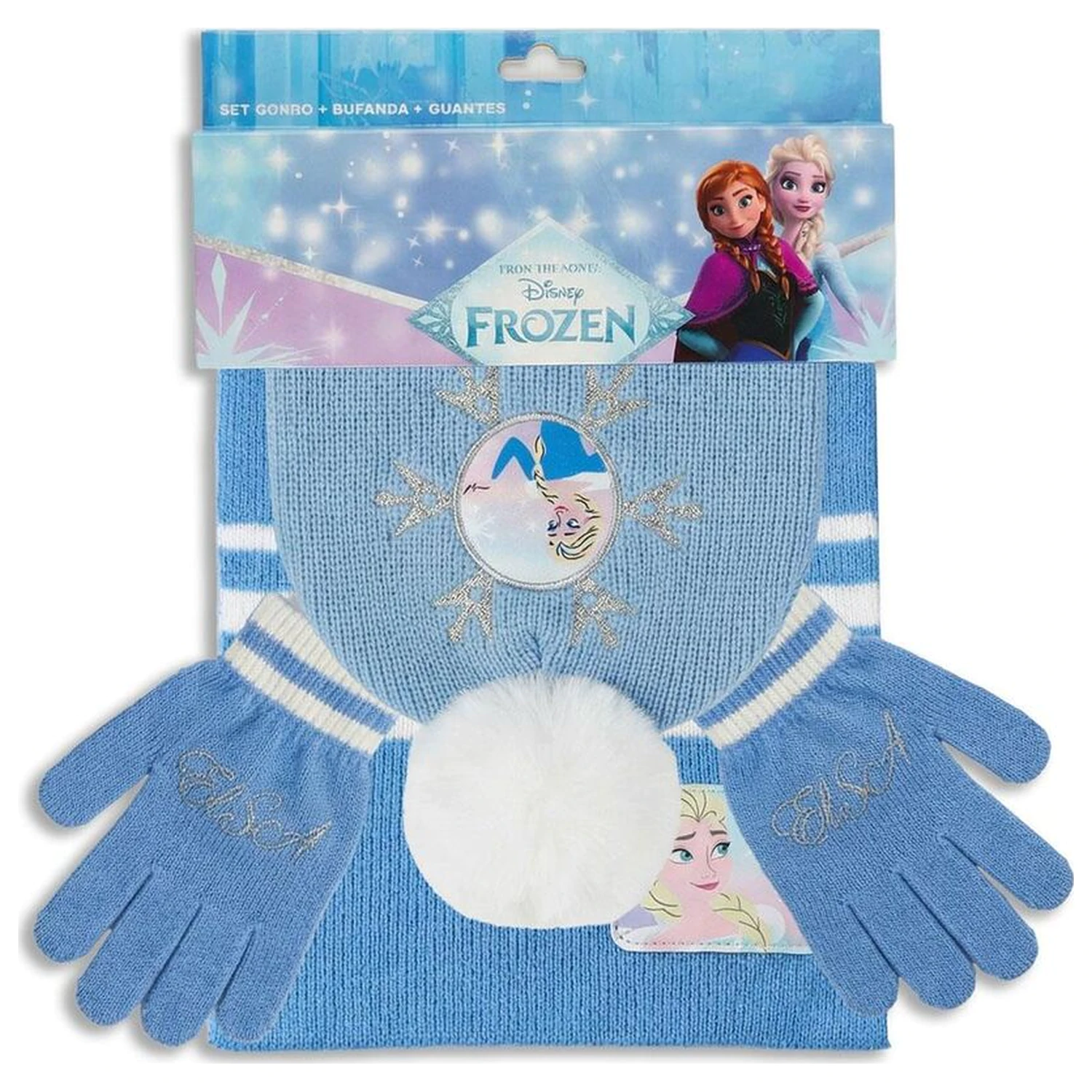 Disney Frozen Winter Set Schlauchschal Mütze Handschuhe Produktfoto