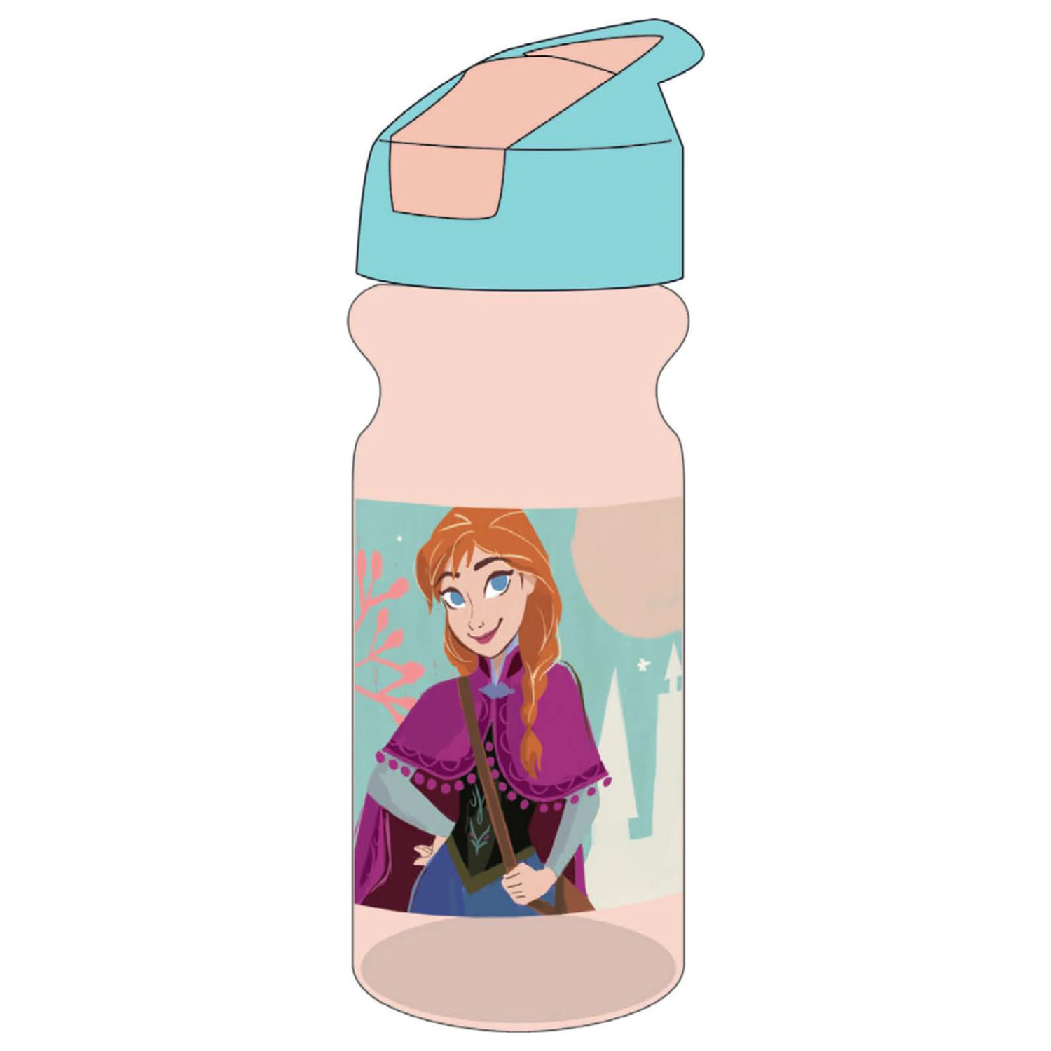 Disney Frozen Together Forever Trinkflasche aus Kunststoff mit Strohhalm 500 ml Produktfoto