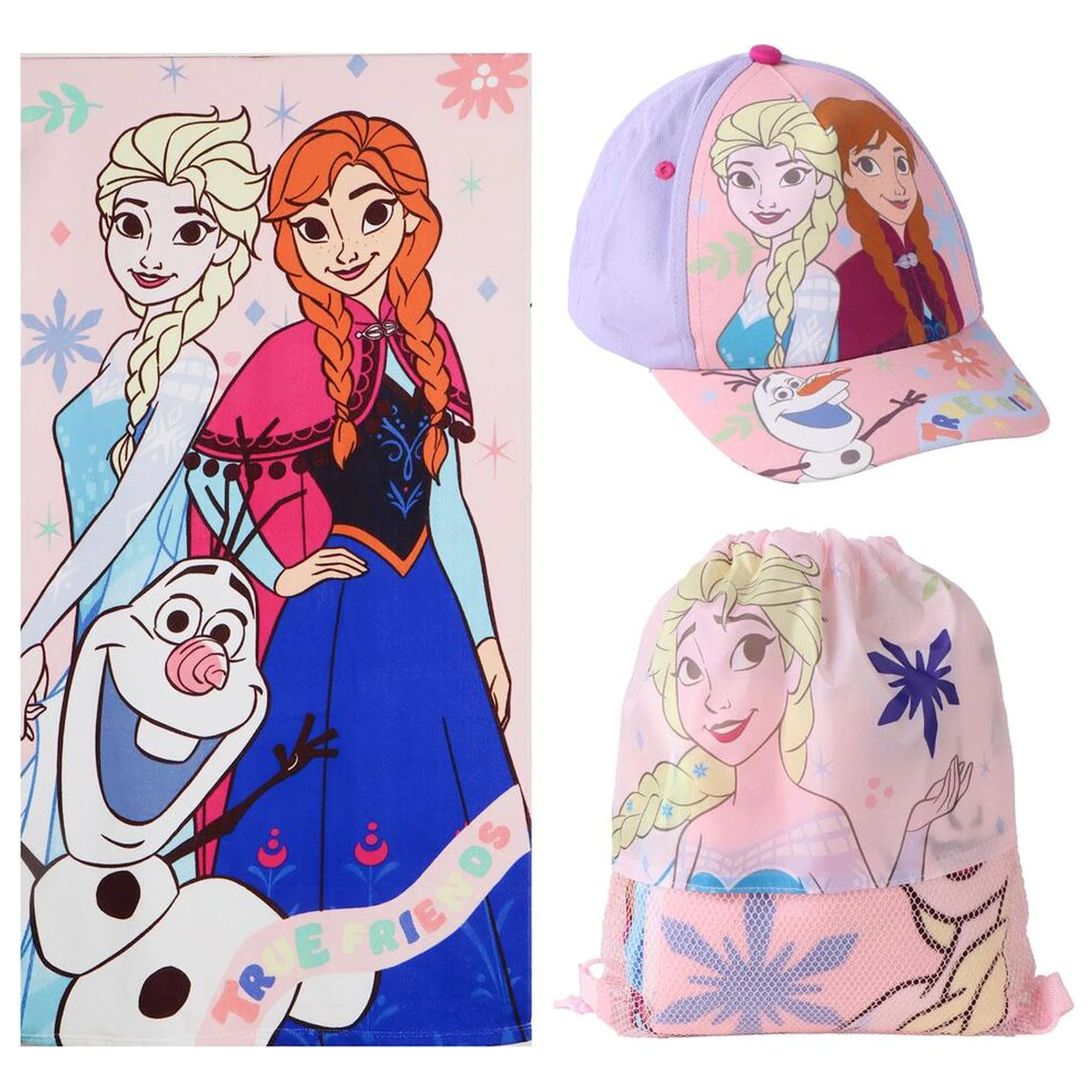 Disney Frozen Handtuch + Tasche + Kappe Set Produktfoto