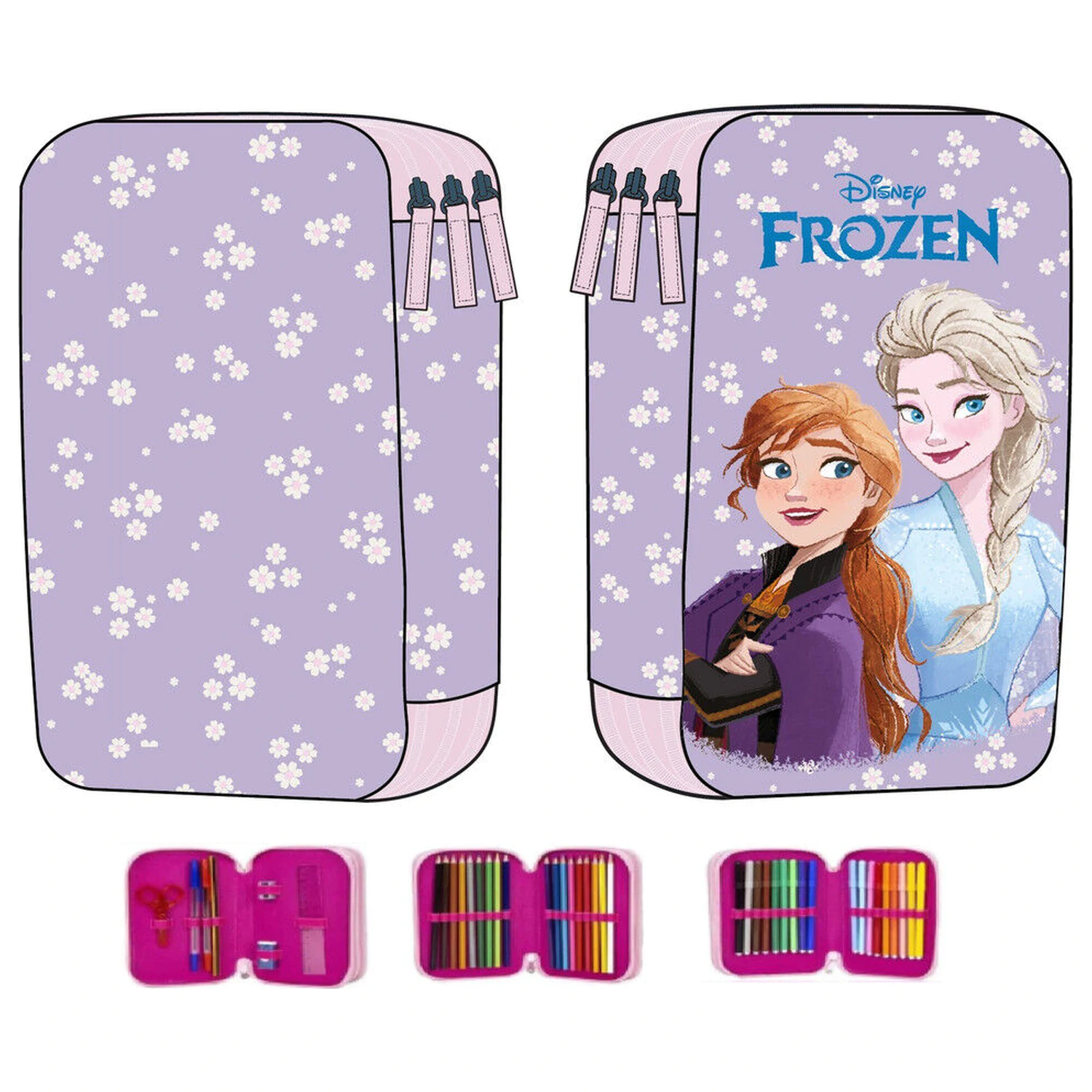 Disney Frozen dreifaches Federmäppchen Produktfoto