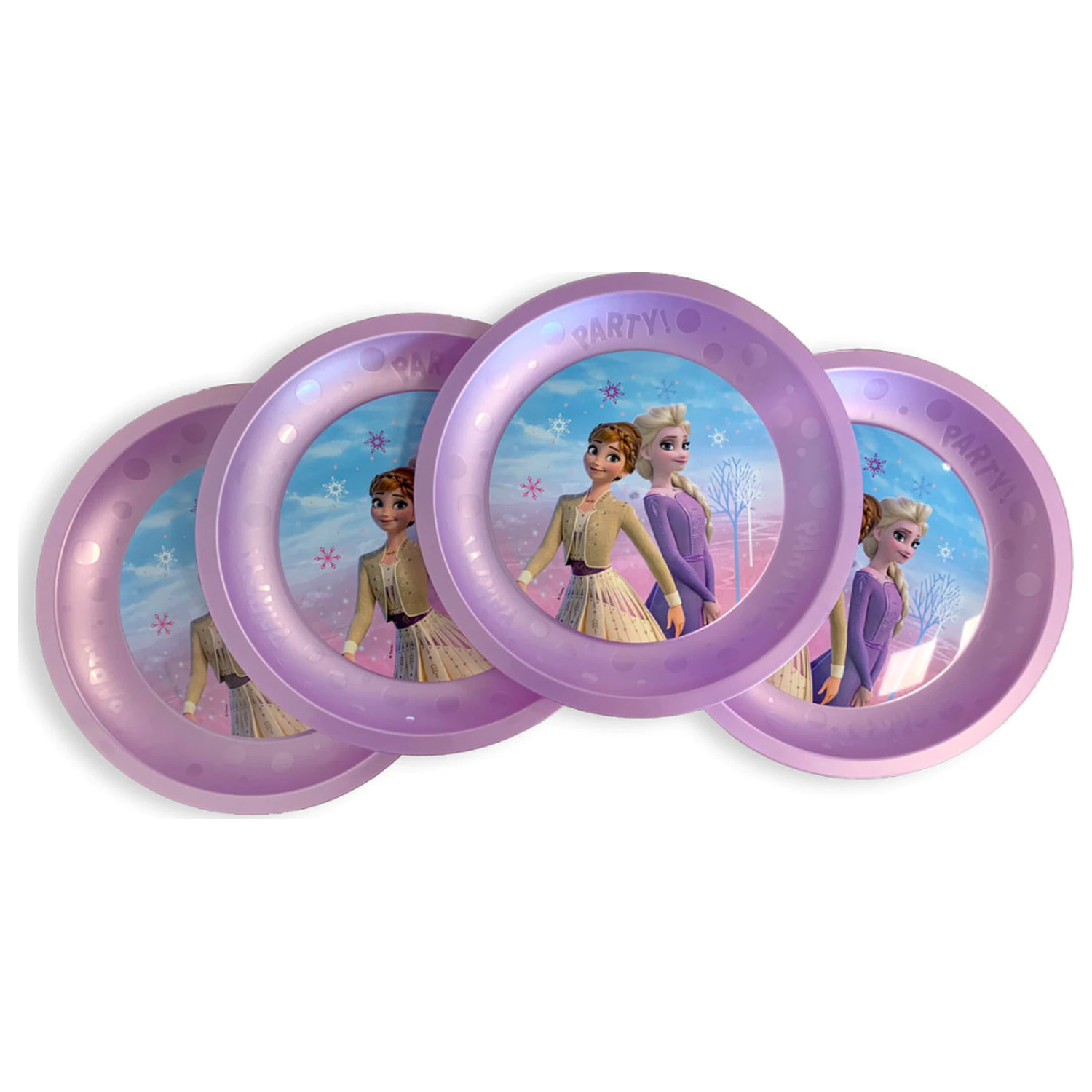Disney Frozen Wind micro premium Kunststoff flacher Teller 4er Set 21 cm Produktfoto