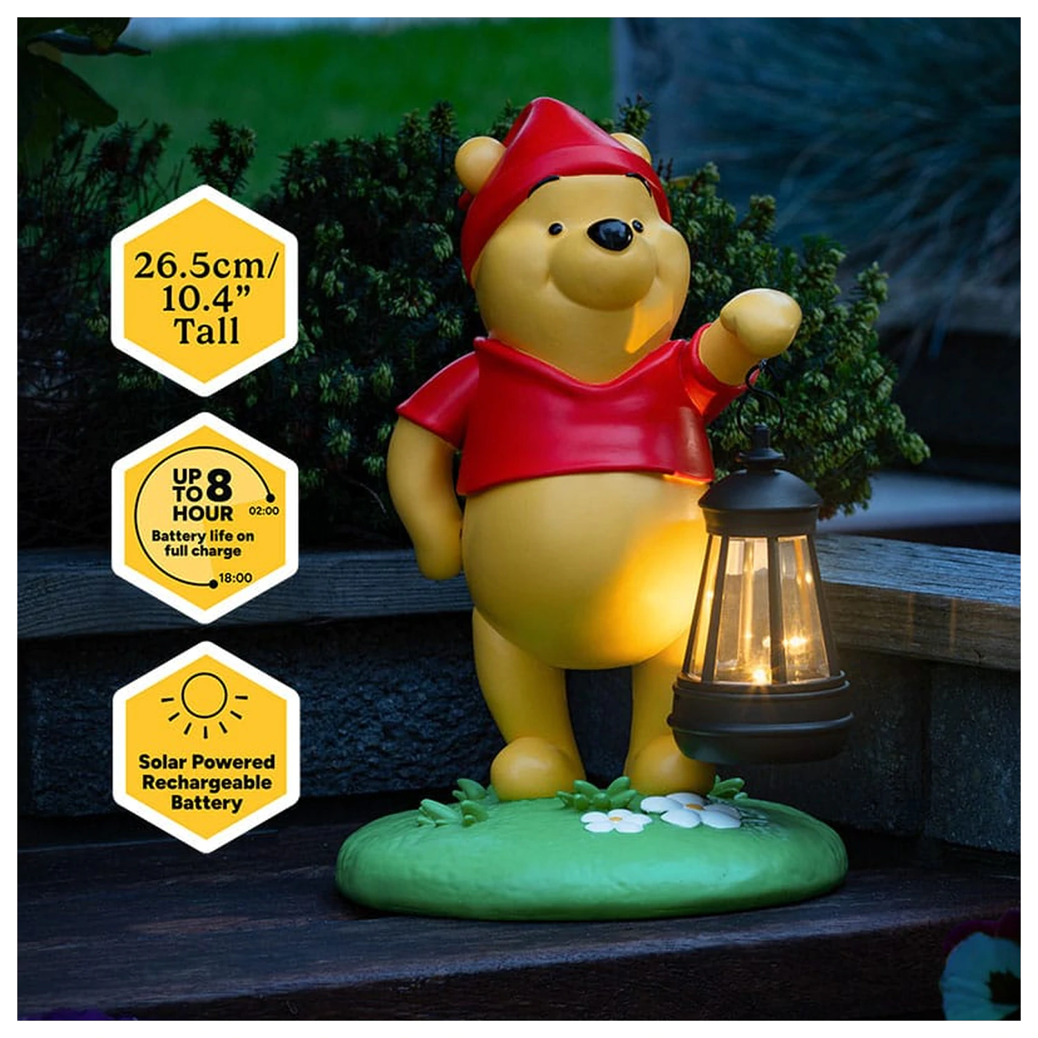 Disney LunaGlo Licht Winnie the Pooh Gnome 27 cm Produktfoto