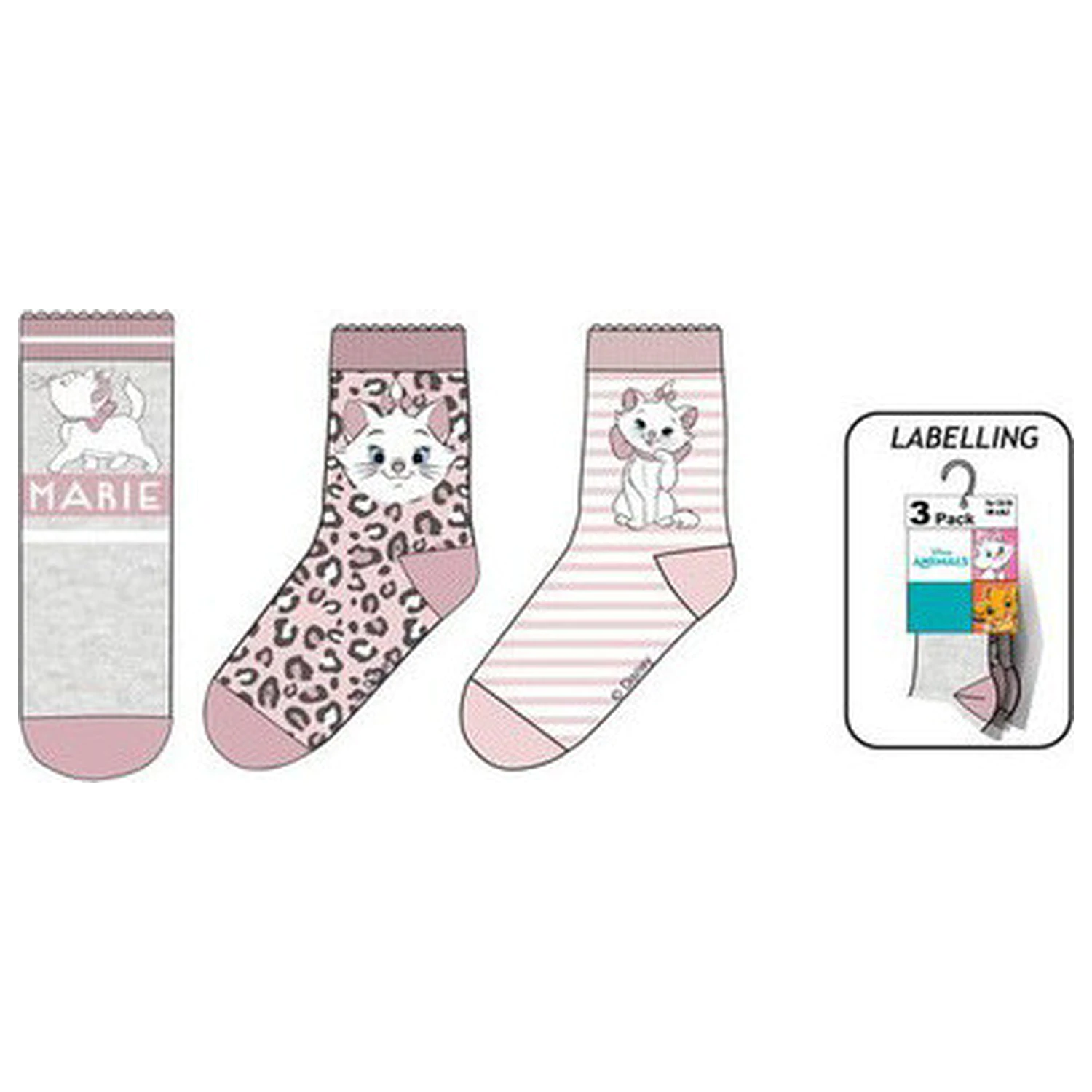 Disney Marie Cheetah Spots Kinder Socken 31/34 Produktfoto