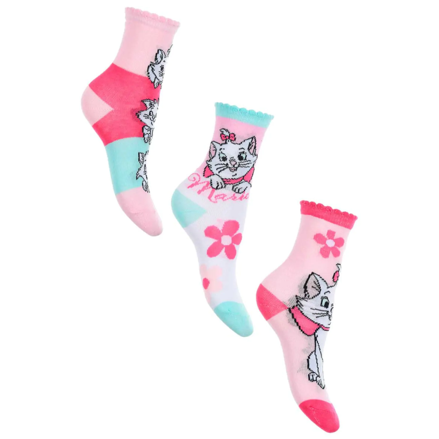 Disney Marie Fancy Pink Kinder Socken 27/30 Produktfoto