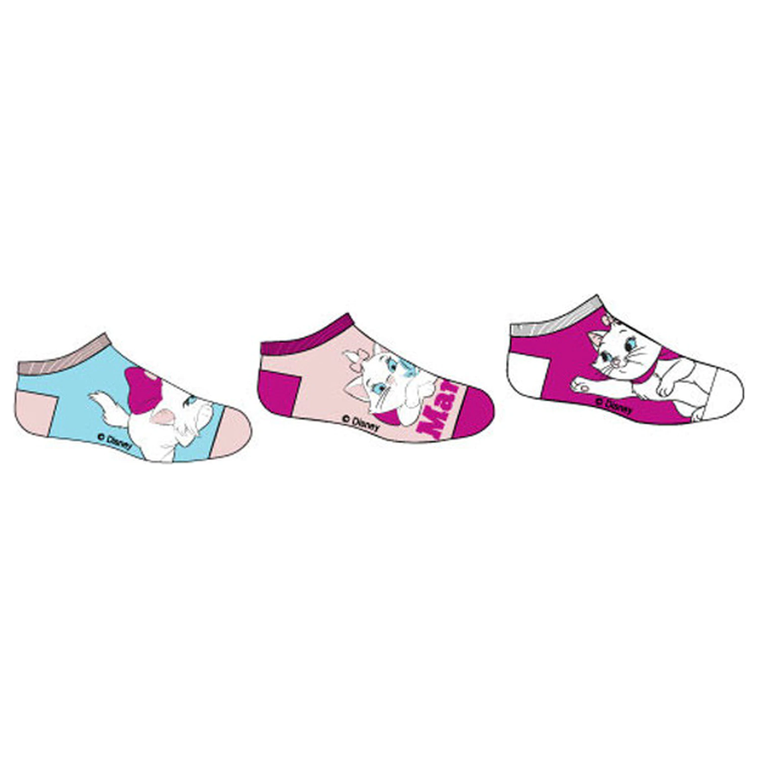 Disney Marie Paradise Blue Kinder No-Show Socken 27/30 Produktfoto