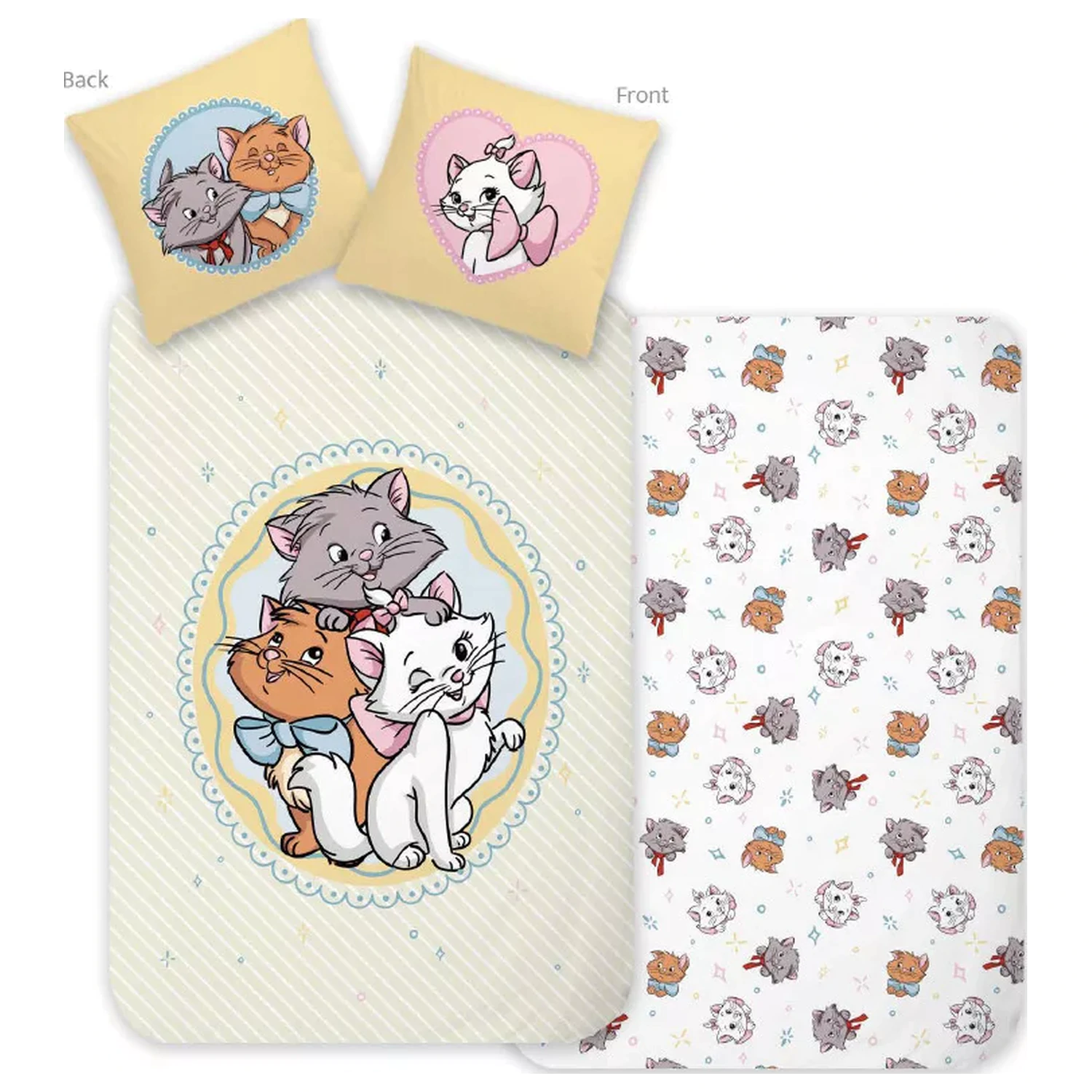 Disney Marie Trio Kinder-Bettbezug für Kleinkinder und Vorschulkinder Produktfoto