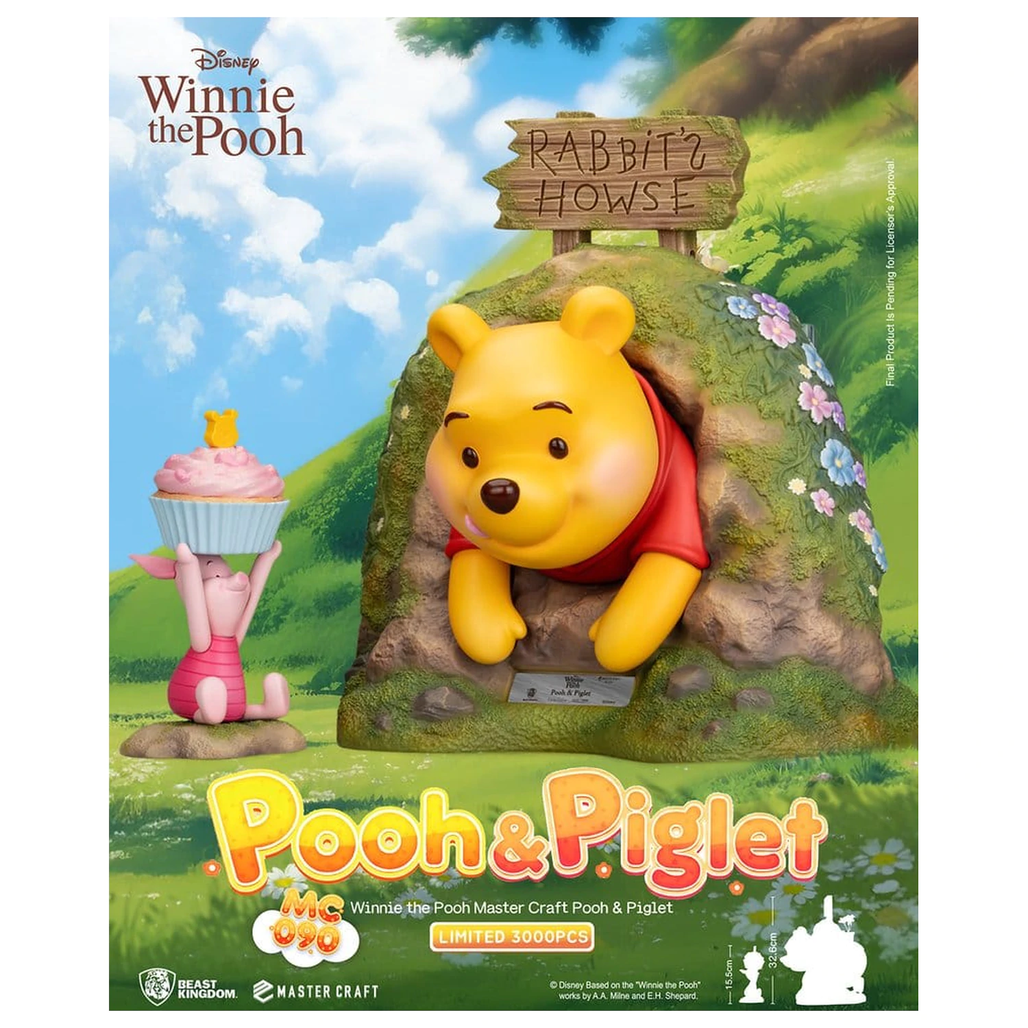 Disney Master Craft Statue Pu der Bär & Ferkel 33 cm Produktfoto