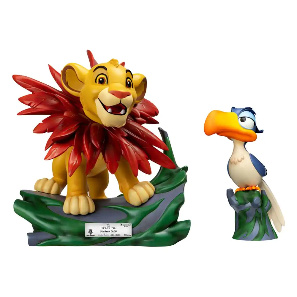 Disney Master Craft Statuen 2er-Pack Der König der Löwen Little Simba & Zazu 31 cm Produktfoto