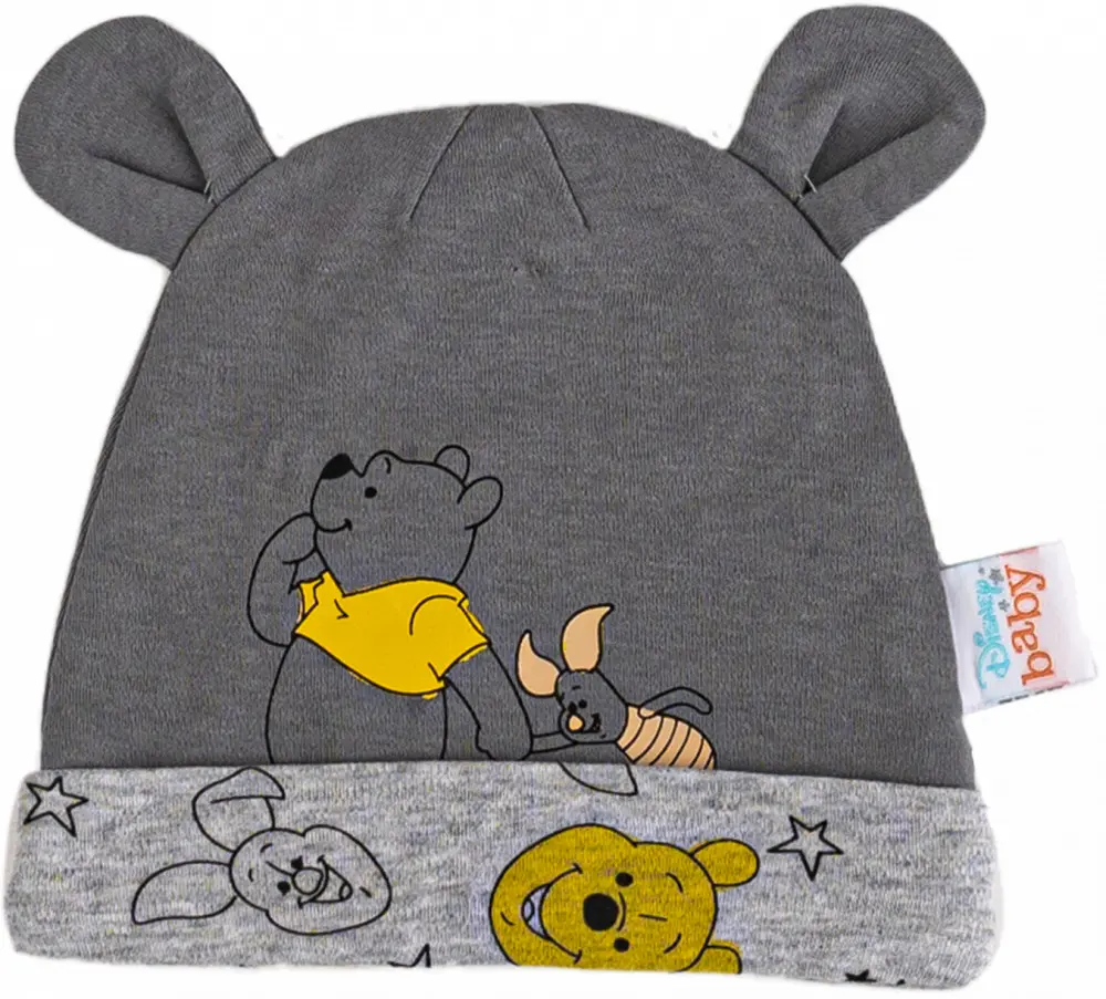 Disney Winnie the Pooh Baby Mütze 2-teiliges Set 62/68 cm Produktfoto