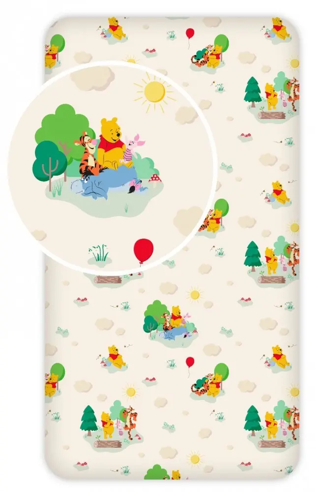 Disney Winnie the Pooh Spannbettlaken 90*200 cm Produktfoto