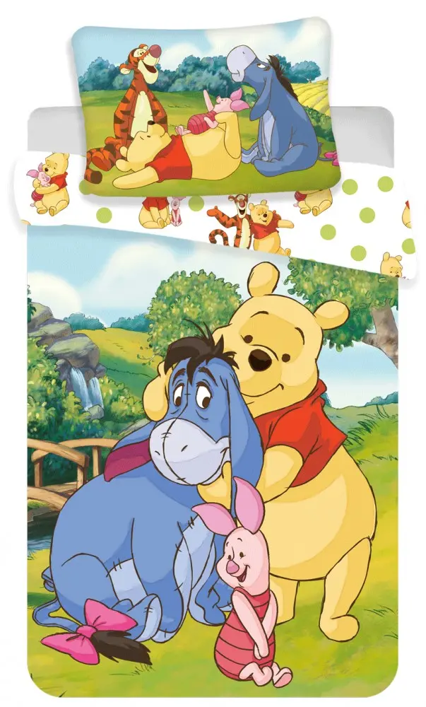 Disney Winnie the Pooh Kinder Bettwäsche-Set 100x135 cm, 40x60 cm Produktfoto