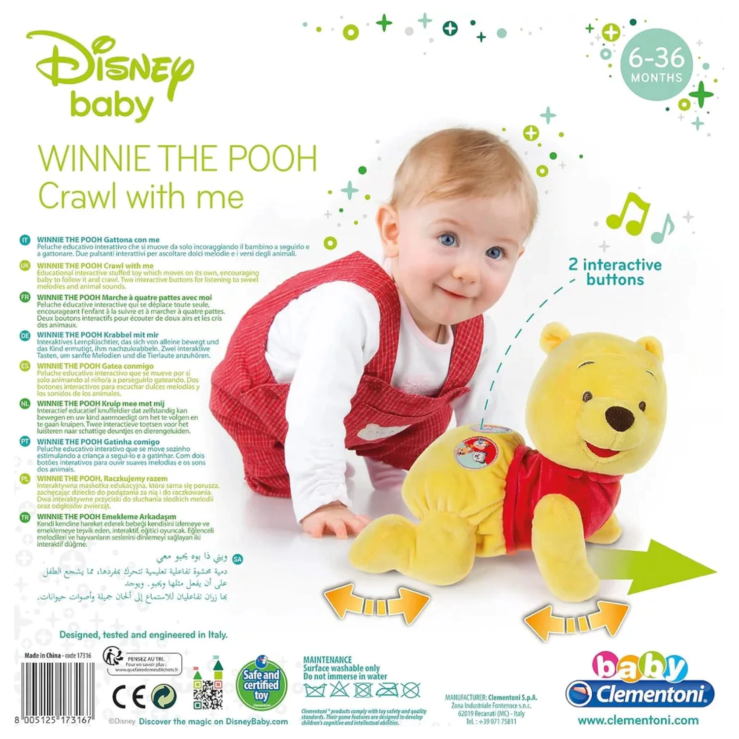 Disney Winnie Puuh fröhliche interaktive krabbelnde Plüschfigur Produktfoto