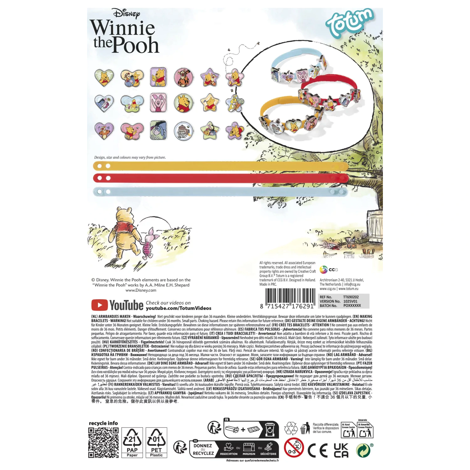 Disney Winnie the Pooh Happy Armband Bastelset Produktfoto