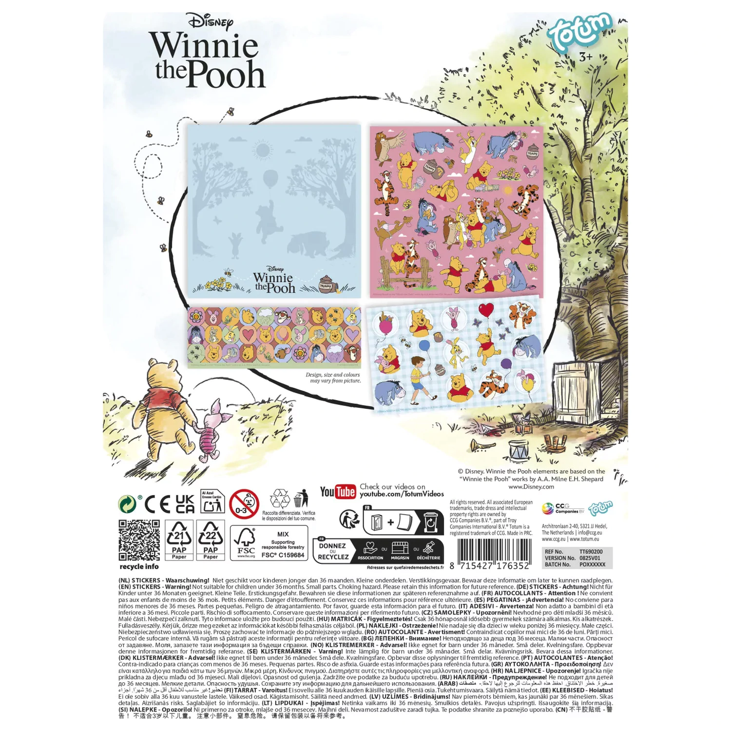 Disney Winnie the Pooh Happy Sticker Set Produktfoto