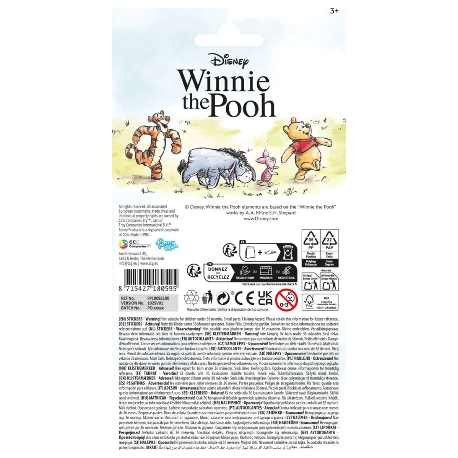 Disney Winnie the Pooh Hunny Aufkleber Produktfoto