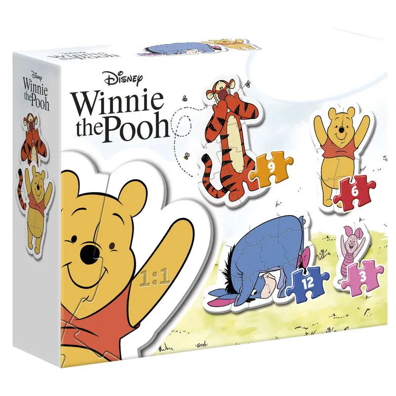 Disney Winnie the Pooh Mein erstes Puzzle 3-6-9-12 Teile Produktfoto