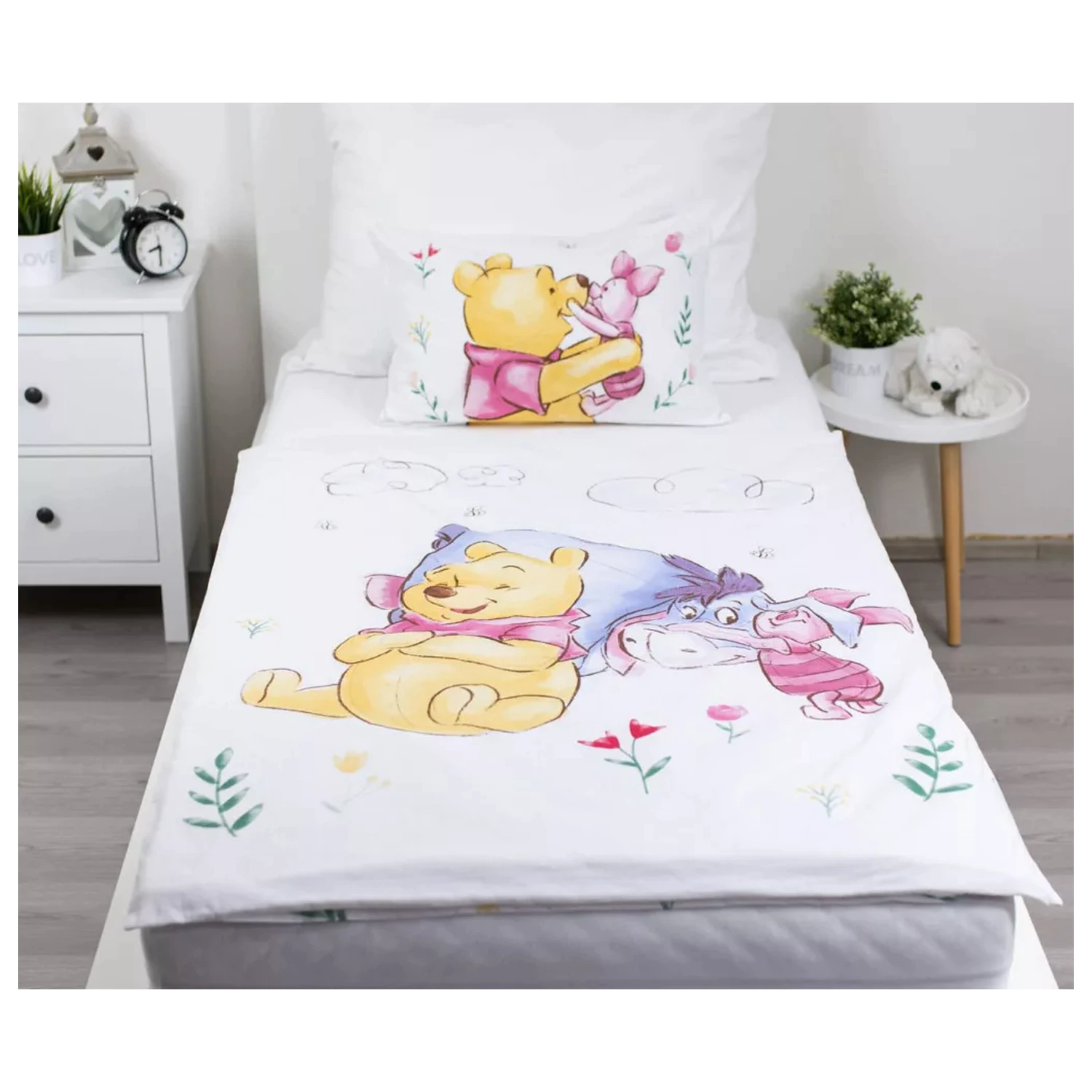 Disney Winnie the Pooh Pooh Hugs Kinder Kleinkinder Bettwäsche-Set Produktfoto