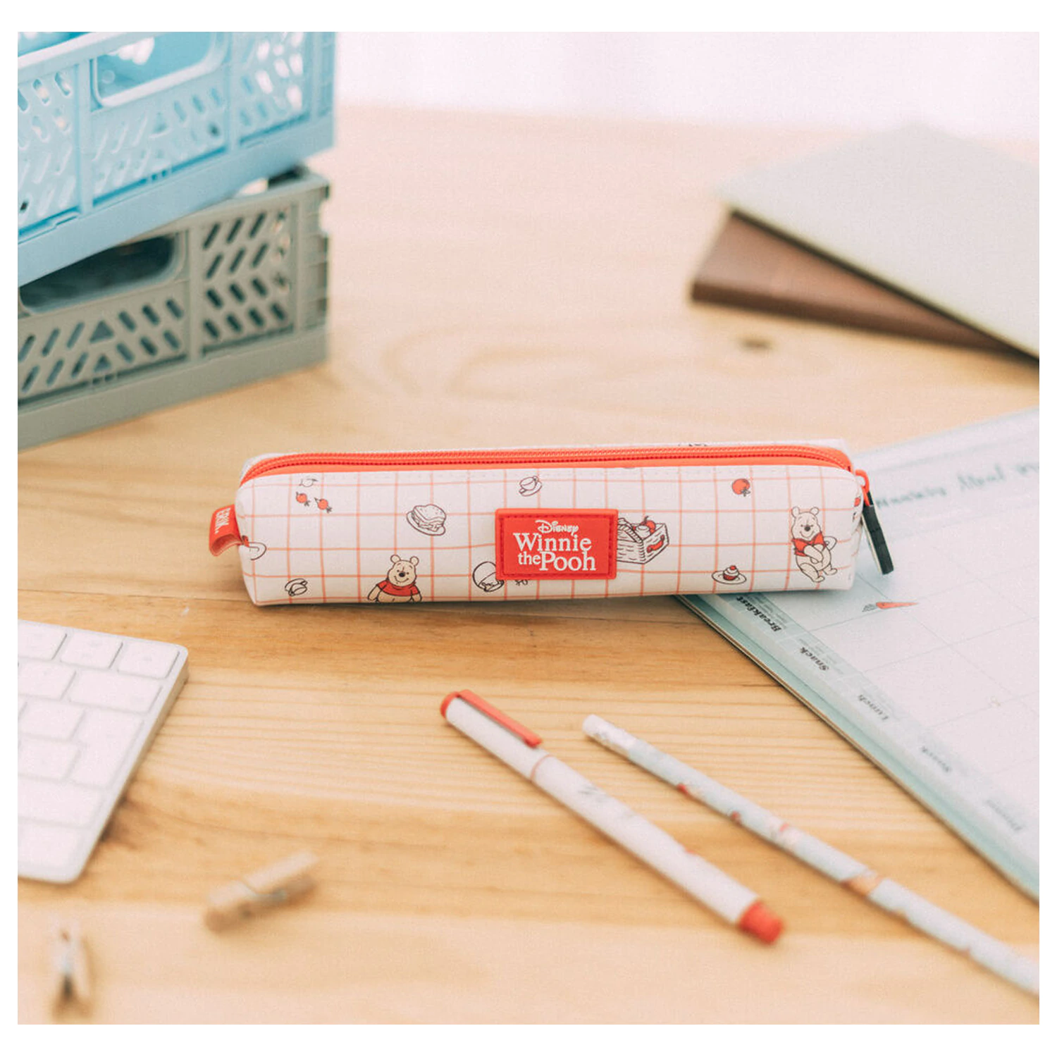 Disney Winnie the Pooh Federmäppchen + Kugelschreiber und Bleistift Produktfoto