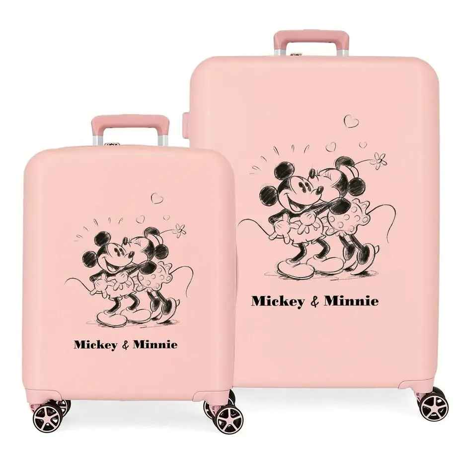 Disney Mickey & Minnie Kisses ABS 2-er Pack Trolley Koffers Produktfoto