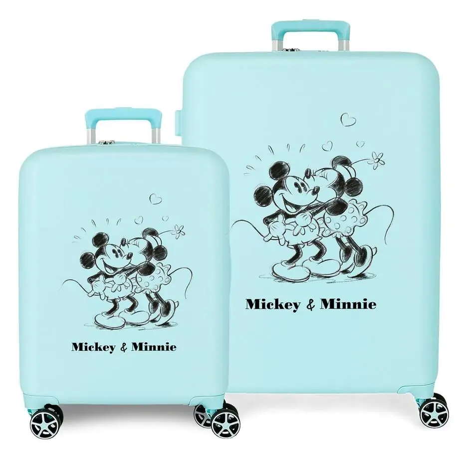 Disney Mickey & Minnie Kisses ABS 2-er Pack Trolley Koffers Produktfoto