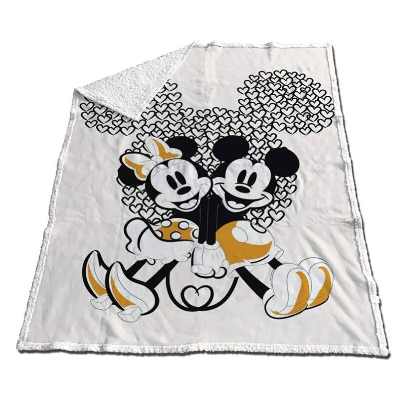 Disney Mickey &amp; Minnie Sherpa Korallendecke Produktfoto