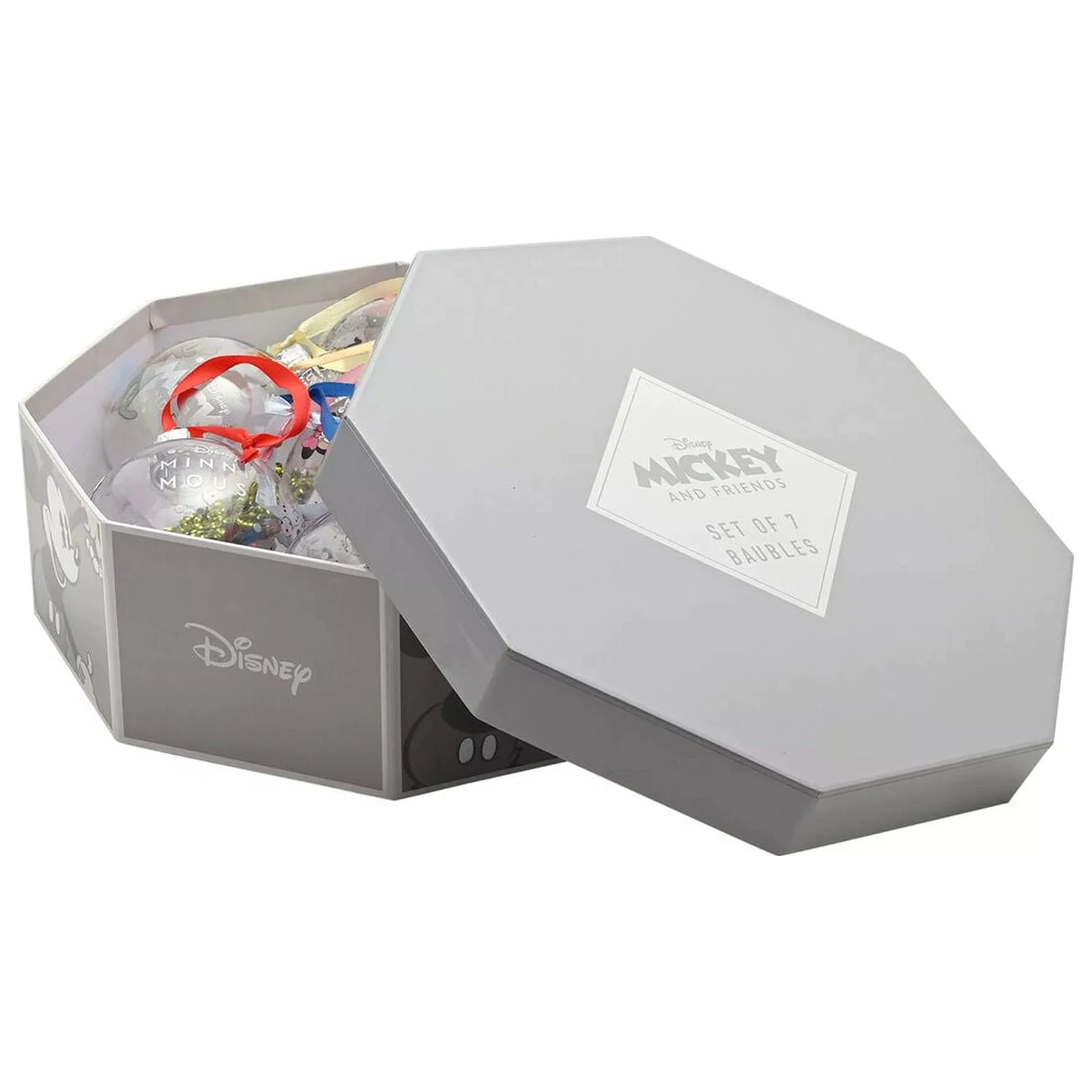 Disney Mickey and Friends Set aus 7 Weihnachtsbaumkugeln Produktfoto