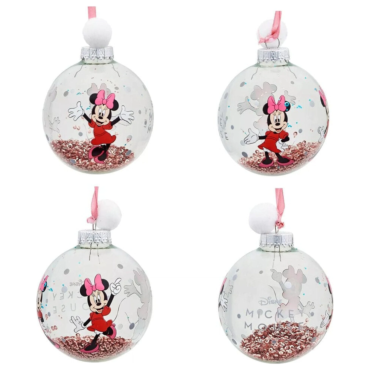 Disney Mickey and Friends Set aus 7 Weihnachtsbaumkugeln Produktfoto