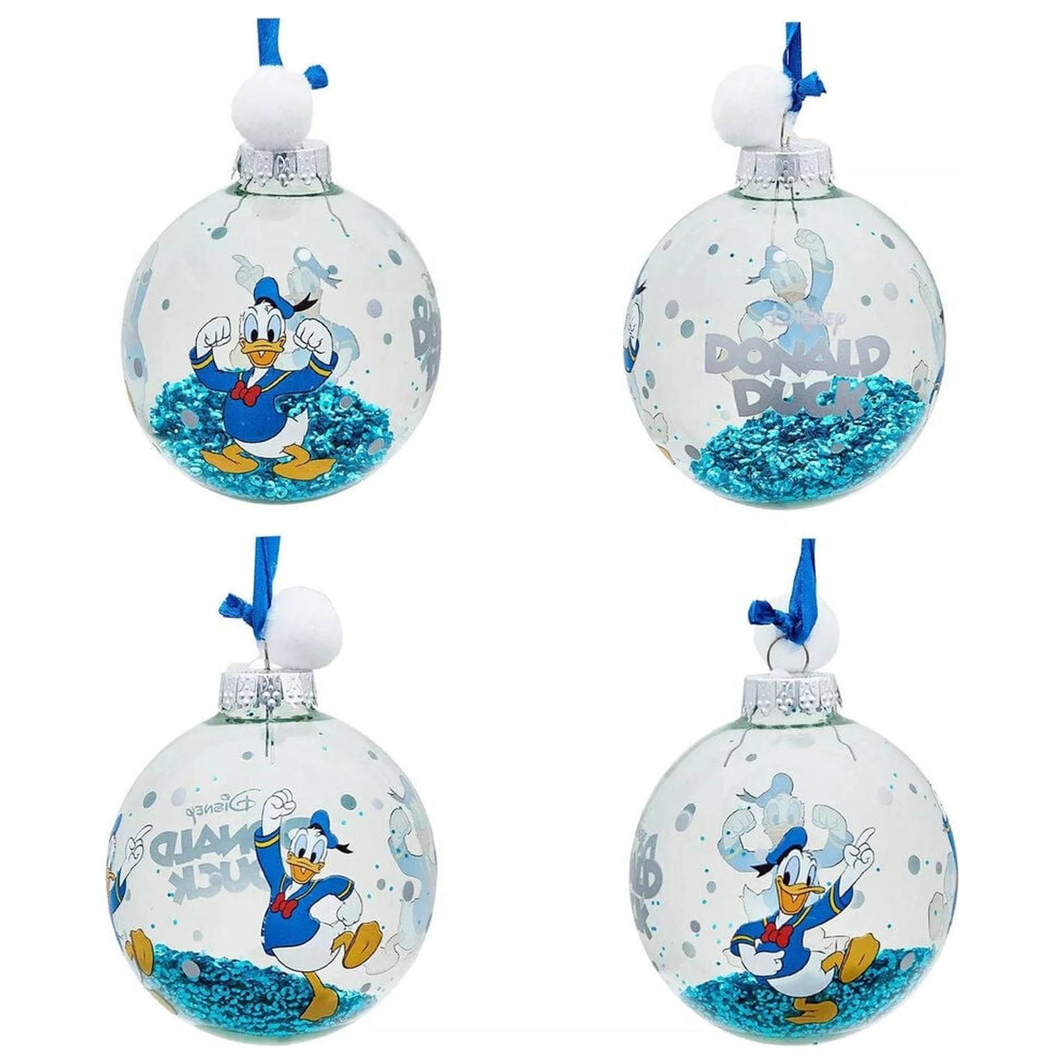 Disney Mickey and Friends Set aus 7 Weihnachtsbaumkugeln Produktfoto