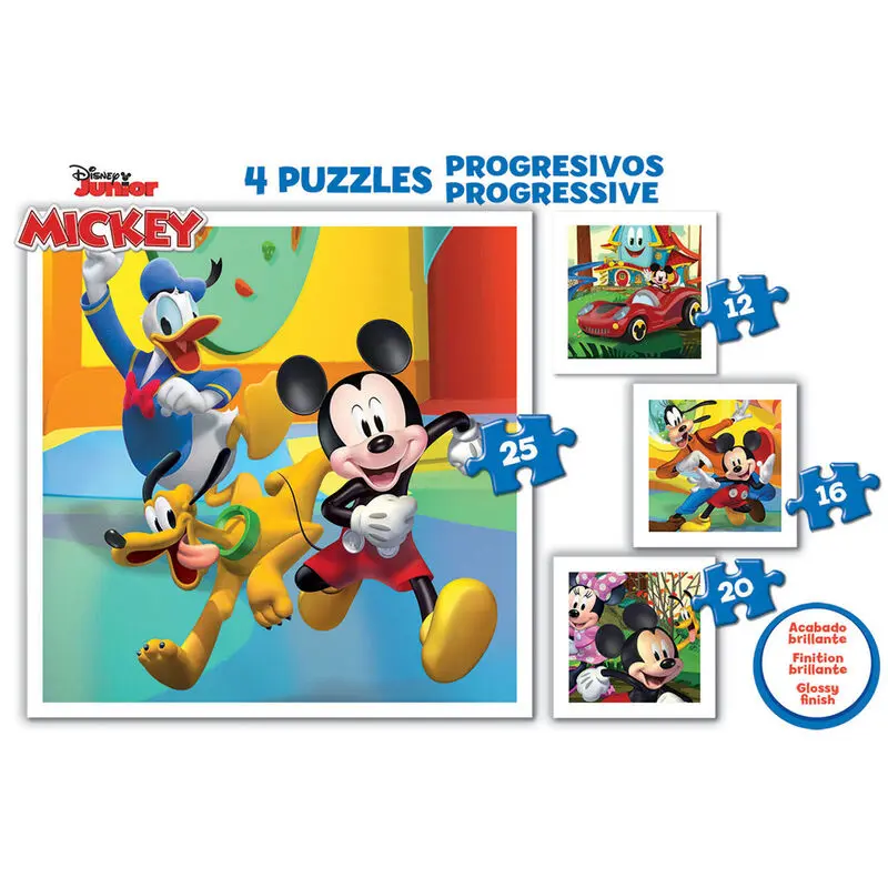 Disney Mickey and Friends progressive Puzzle 12-16-20-25St termékfotó