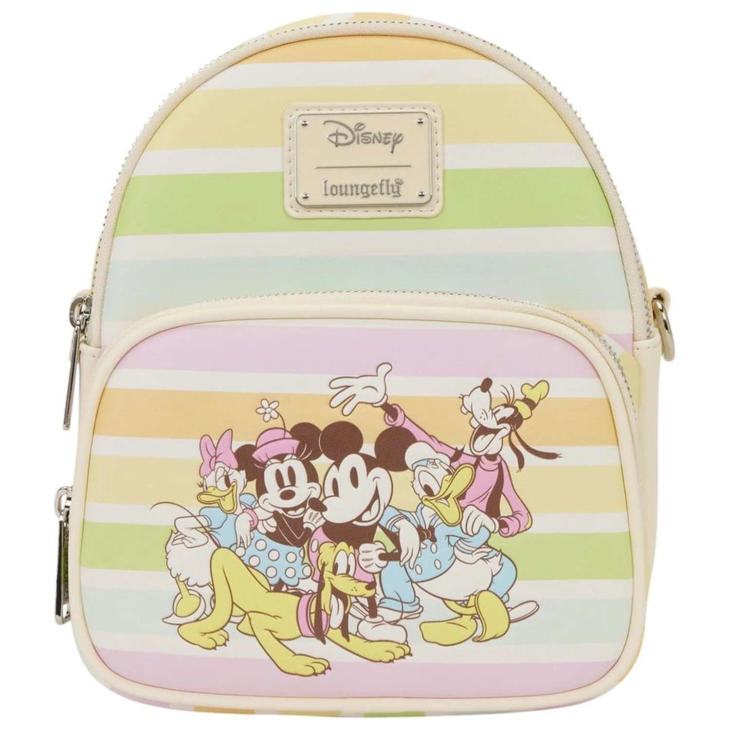 Disney by Loungefly Umhängetasche Mickey and Friends Rainbow Stribes Produktfoto