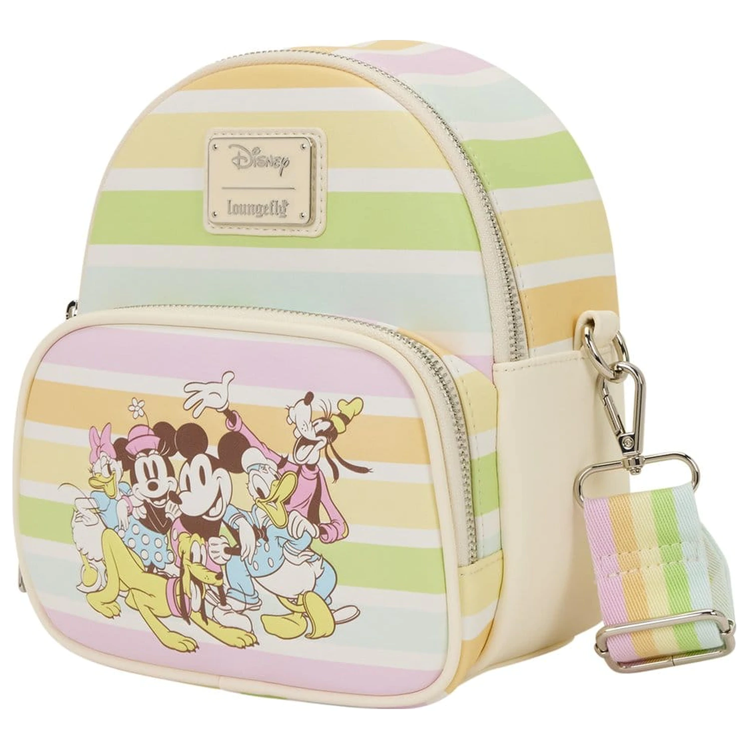 Disney by Loungefly Umhängetasche Mickey and Friends Rainbow Stribes Produktfoto