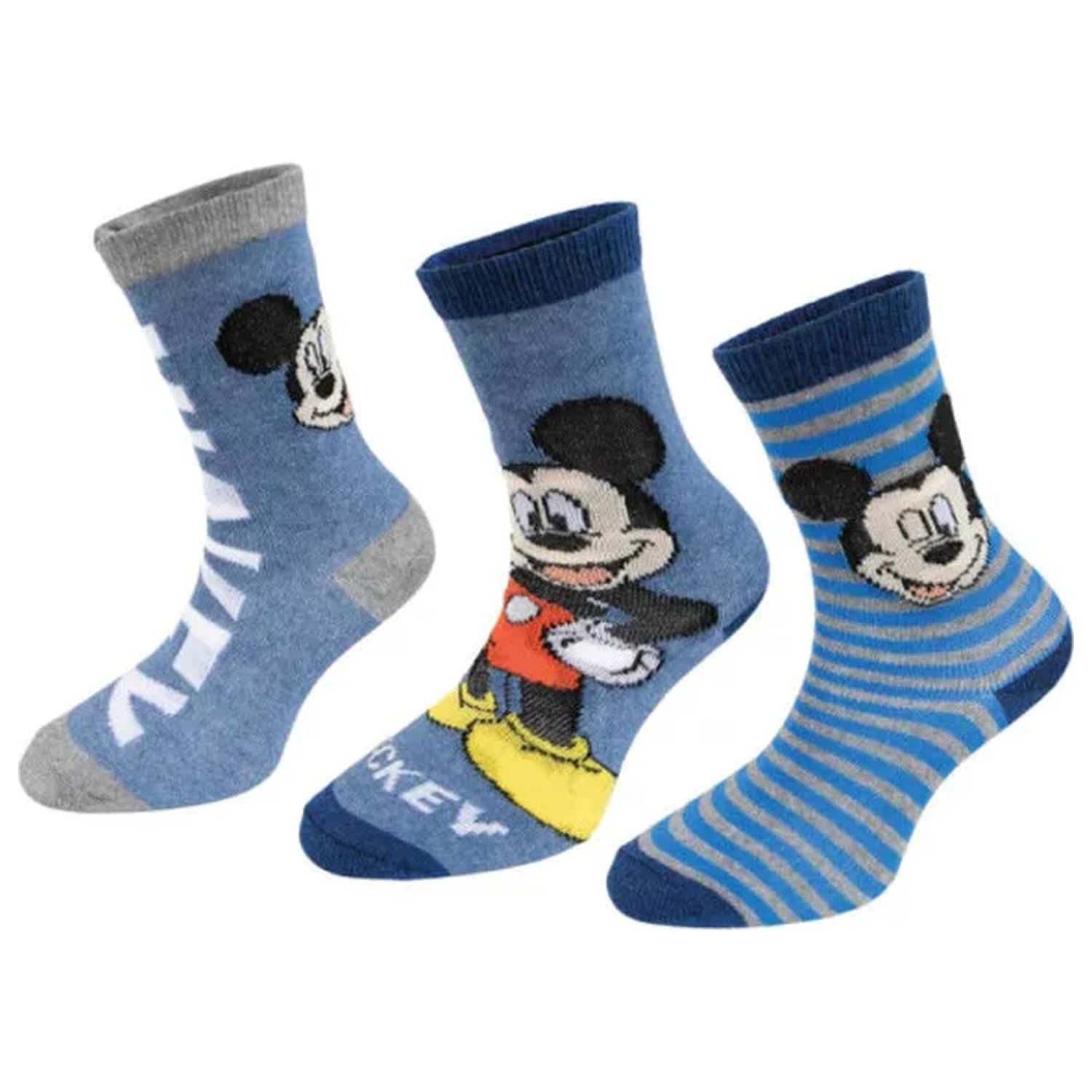 Disney Mickey Blue Stripe Kinder Socken 27/30 Produktfoto