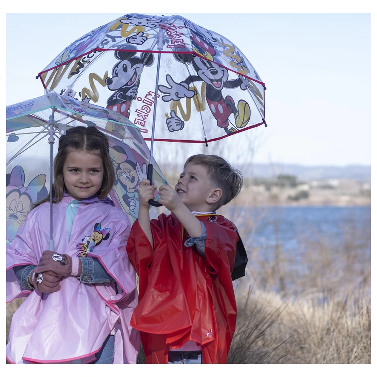 Disney Mickey Cartoon Kids Transparenter Regenschirm Produktfoto