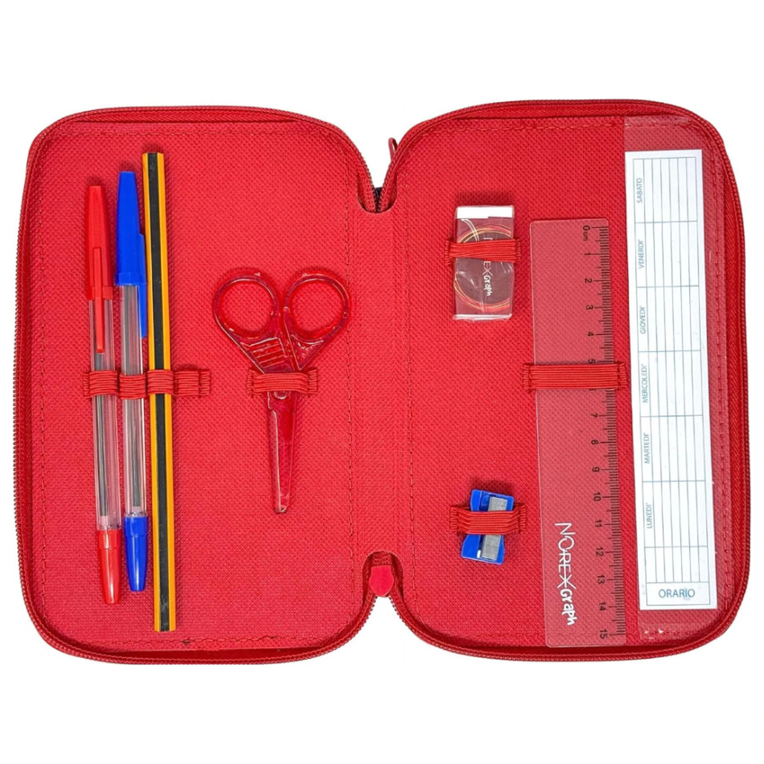 Disney Mickey Dots Gefülltes 3-stöckiges Federmäppchen Produktfoto