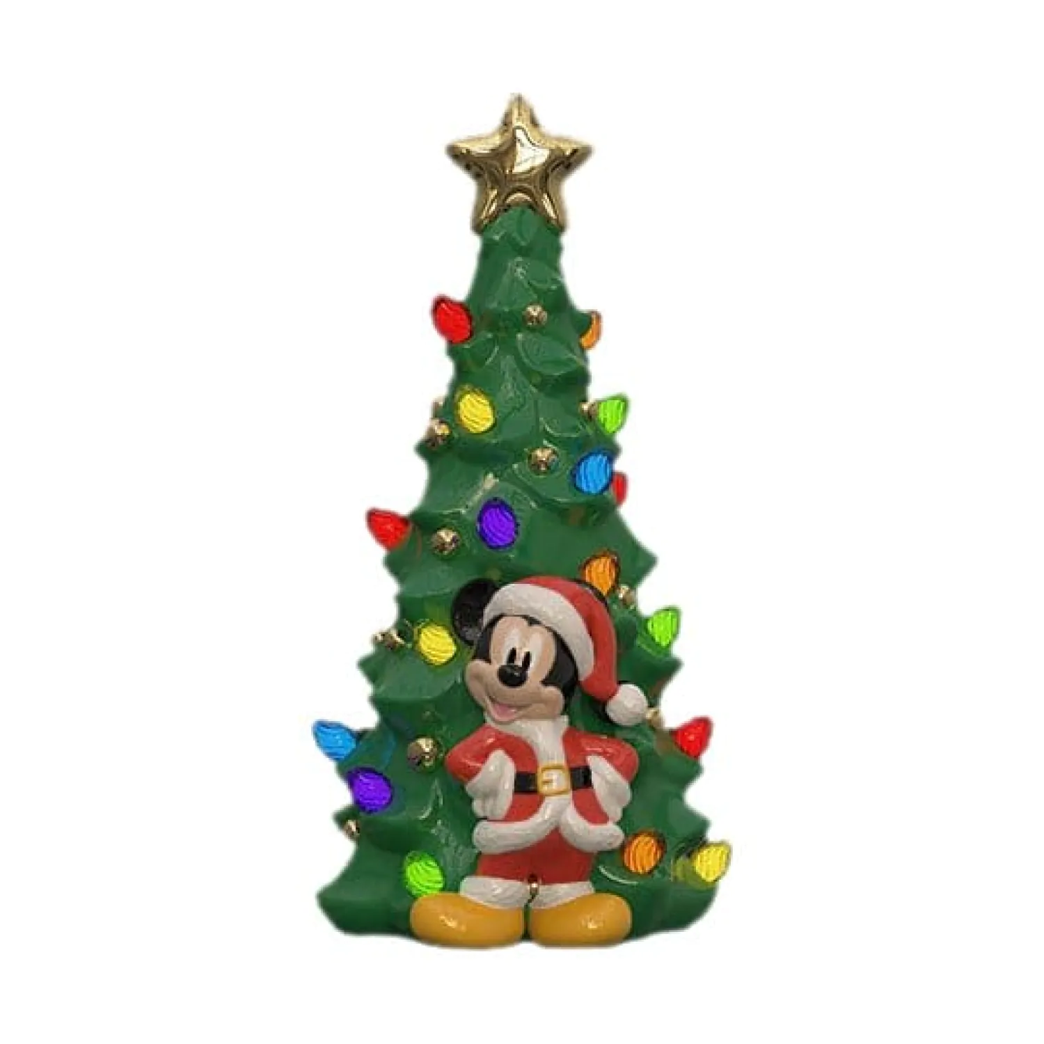 Disney Keramik Weihnachtsbaum mit Lichtern Mickey Mouse 15 cm Produktfoto