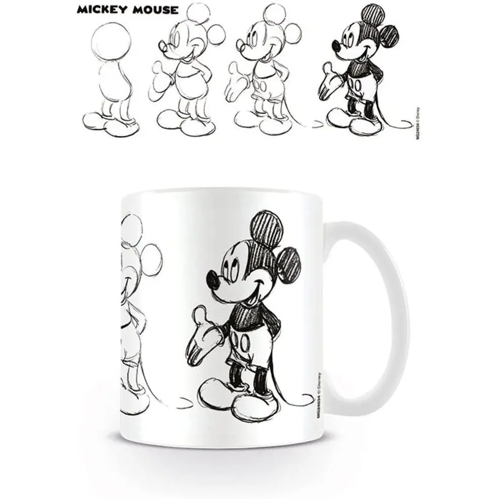 Micky Maus Tasse Sketch Process Produktfoto