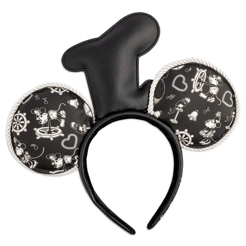 Disney by Loungefly Haarreif Steamboat Willie Applique Hat Rope Piping Ears Produktfoto