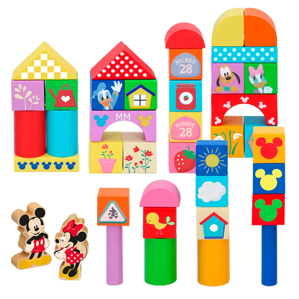 Disney Mickey and Minnie 40 hölzern blocks tin Produktfoto